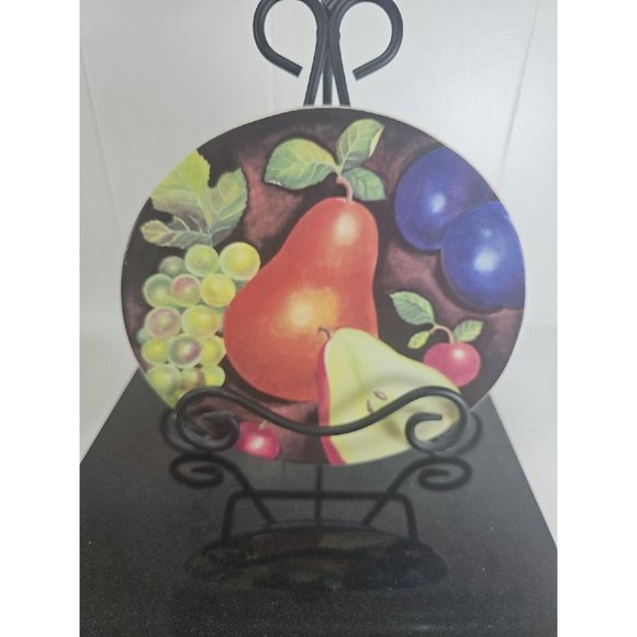 Furio EDEN, Set of 3 Porcelain Salad Plates, 8 1/2” Fruit Motif, Indonesia - Picture 1 of 4